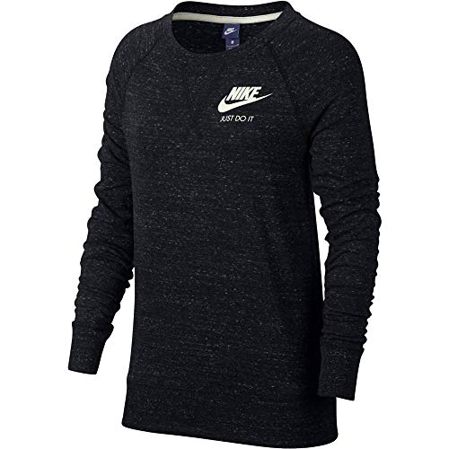 Nike Damen W NSW Gym VNTG Crew Long Sleeved T-Shirt, Black/Sail, 2XL von Nike