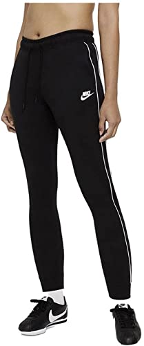 Nike Damen W NSW Jogger Mlnm FLC Mr Hose, Black/White, L von Nike