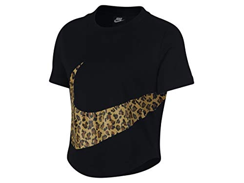 Nike Damen W NSW Top Ss Crop Anml T-Shirt, Black, S Nike Damen W NSW Top Ss Crop Anml T-Shirt, Black, S von Nike