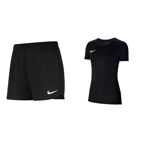 Nike Damen W Nk Df Park20 Kz Shorts, Black/Black/White, S EU & Damen W Nk Df Park Vii JSY T-Shirt, Black/White, S EU Nike Damen W Nk Df Park20 Kz Shorts, Black/Black/White, S EU & Damen W Nk Df Park Vii JSY T-Shirt, Black/White, S EU von Nike