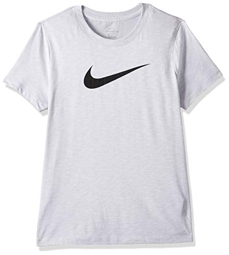 Nike Damen W Nk Dry Tee Dfc Crew T-Shirt, White-Htr-Black, XL Nike Damen W Nk Dry Tee Dfc Crew T-Shirt, White-Htr-Black, XL von Nike