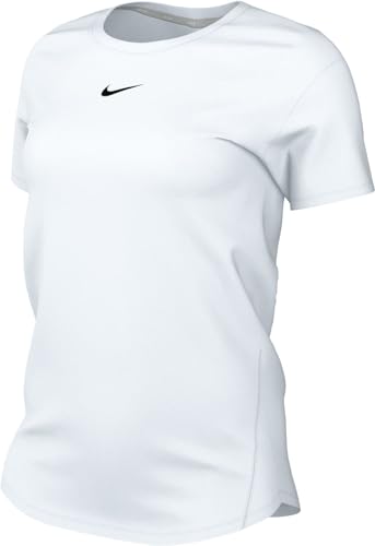 Nike One Classic Df Ss Damen T-Shirt, White/Black, XL von Nike