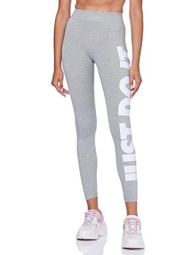 Nike Damen W Nsw Essntl Lggng Jdi Hr Leggings, Dk Grey Heather/White, L EU von Nike