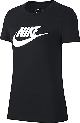 Nike Damen W Nsw Tee Essntl Icon Futur T shirt, Black/White, XXL EU von Nike