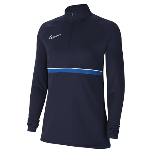Nike Damen Women's Academy 21 Drill Top, Obsidian/White/ROYAL Blue/White, CV2653-453, M Nike Damen Women's Academy 21 Drill Top, Obsidian/White/ROYAL Blue/White, CV2653-453, M von Nike