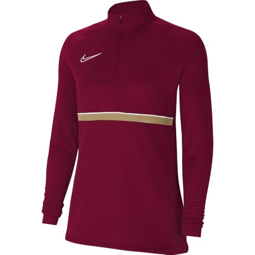 Nike Damen Women's Academy 21 Drill Top, Team RED/White/Jersey Gold/White, CV2653-677, L Nike Damen Women's Academy 21 Drill Top, Team RED/White/Jersey Gold/White, CV2653-677, L von Nike
