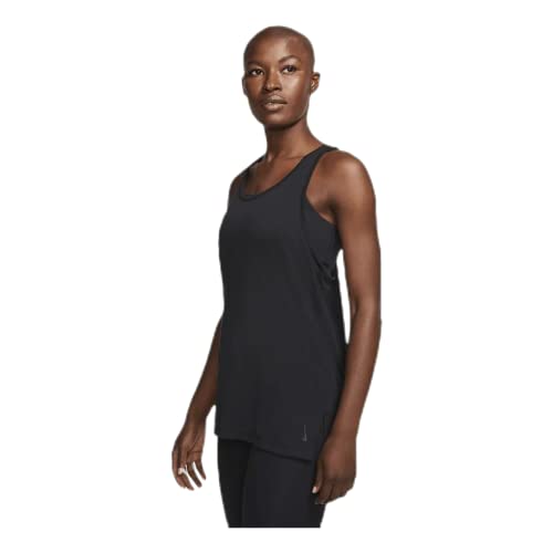 Nike Damen Yoga Layer T-Shirt, Black/Dk Smoke Grey, M von Nike