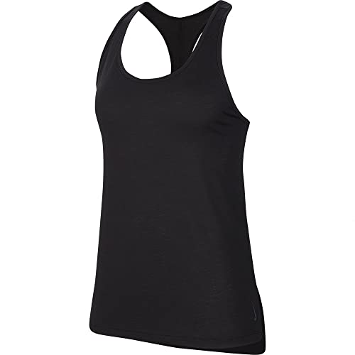 Nike Damen Yoga Layer T-Shirt, Black/Dk Smoke Grey, XS Nike Damen Yoga Layer T-Shirt, Black/Dk Smoke Grey, XS von Nike
