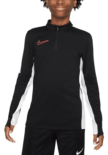 Nike Df Acd23 Drill Sweatshirt Black/White/Bright Crimson 140 von Nike