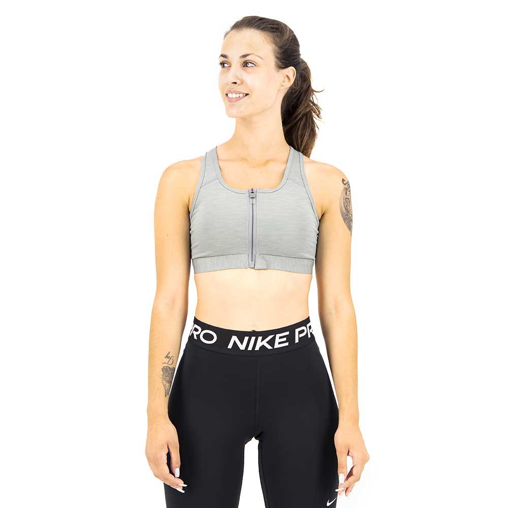 Nike Dri Fit Swoosh Padded Sports Bra Medium Support Grau XS Frau von Nike