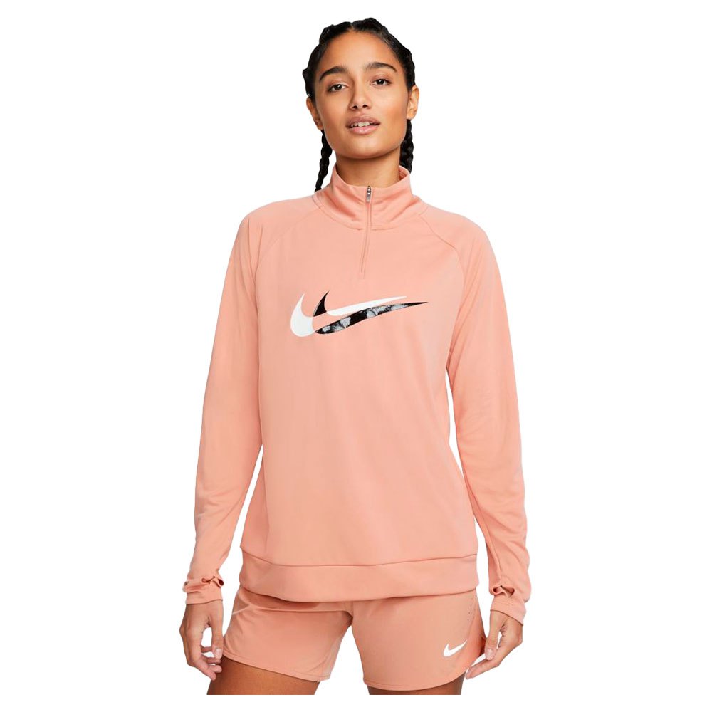 Nike Dri Fit Swoosh Run Midlayer Long Sleeve T-shirt Orange,Rosa XL Frau von Nike