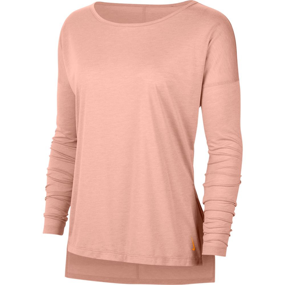 Nike Dri-fiyoga Long Sleeve T-shirt Orange XS Frau von Nike