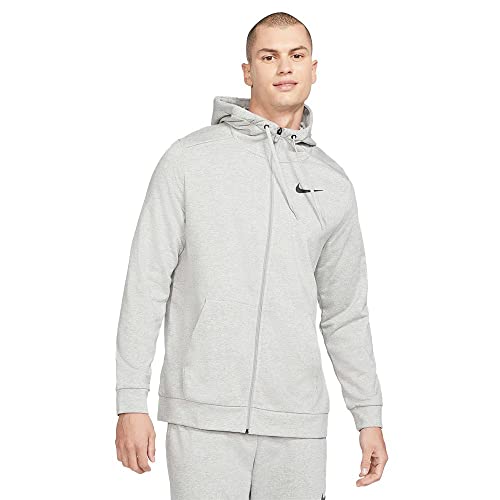 Nike Herren Dri-FIT Hoodie, Dark Grey Heather/Black, XL von Nike