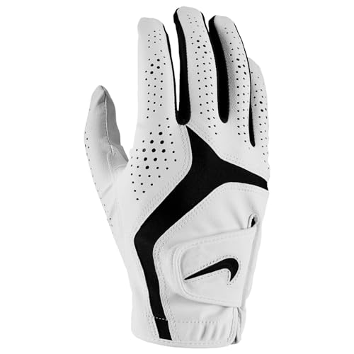 Nike Dura Feel X GG REG Links Golfhandschuh Herren in der Farbe pearl white/pearl white/black, Größe: S, N.100.3535.284.SL von Nike