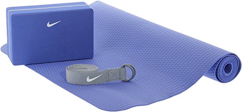 Nike Essential Yogamatten-Set, deep royal Blue/Cool Grey, 173x61x0, 3cm von Nike