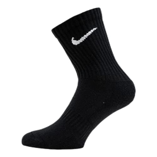 Nike Unisex Everyday Cush Crew 3pr Socken (3 Paar), Black/White, M EU von Nike
