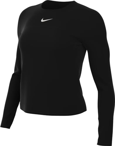 Nike FB4297-010 W NK Swift ELMNT DF UV CRW TOP Sweatshirt Damen Black/Reflective SILV Größe XL von Nike