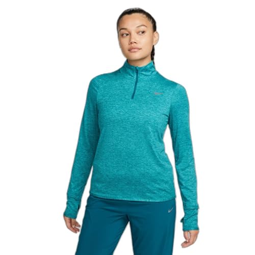 Nike FB4316-381 W NK Swift ELMNT DF UV HZ TOP Sweatshirt Damen GEODE Teal/Clear Jade II/Reflective Größe XL von Nike