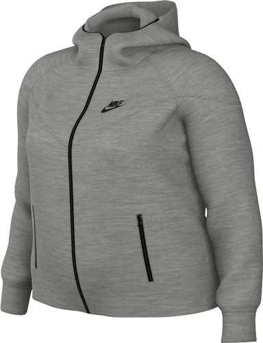 Nike FB8340-063 W NSW TCH FLC WR FZ HDY Sweatshirt Damen DK Grey Heather/Black Größe 0X Nike FB8340-063 W NSW TCH FLC WR FZ HDY Sweatshirt Damen DK Grey Heather/Black Größe 0X von Nike