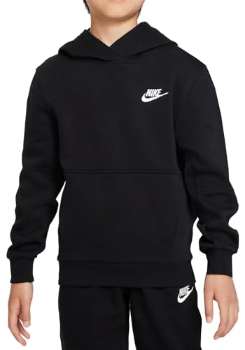 Nike FD3000-010 K NSW Club FLC HDY LBR Sweatshirt Unisex Black/White Größe XS von Nike