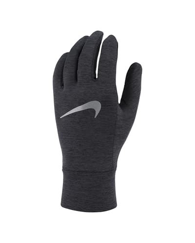 Nike Herren Fleece Running Handschuhe, Black/Black/Silver, S/M Nike Herren Fleece Running Handschuhe, Black/Black/Silver, S/M von Nike