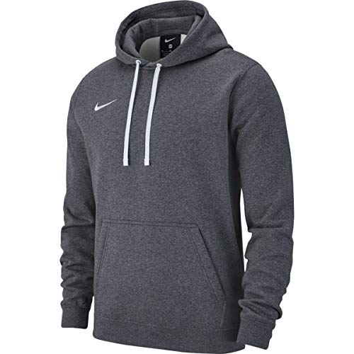 Nike Herren Club 19 Hoodie, Charcoal Heather/Anthracite/White/White, L von Nike