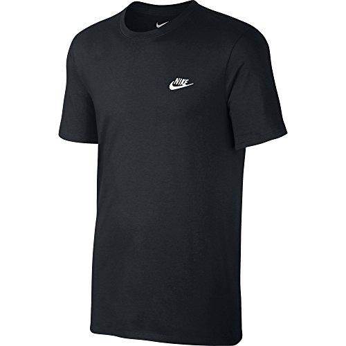 Nike Herren Club Embroidered Futura T-Shirt, Schwarz (Black / Black / White), M von Nike