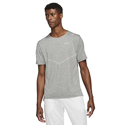 Nike Df Rise 365 Ss T-Shirt Smoke Grey/Htr/Reflective Silv XXL von Nike