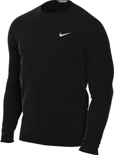 Nike Herren Df Uv Miler Ls T-Shirt, Black/Reflective Silv, XXL von Nike