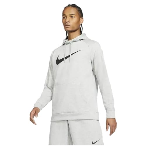 Nike Herren Dri-FIT Kapuzenpullover, Dk Grey Heather/Black, M von Nike