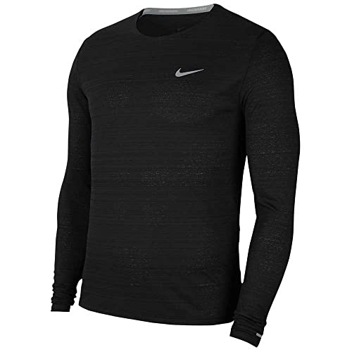 Nike Herren Dri-FIT Miler Shirt, Black/Reflective Silver, S Nike Herren Dri-FIT Miler Shirt, Black/Reflective Silver, S von Nike
