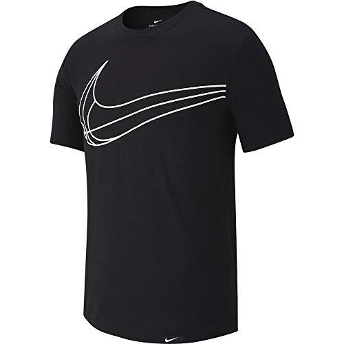 Nike Herren Dry T-Shirt Swoosh Ball, Black, M Nike Herren Dry T-Shirt Swoosh Ball, Black, M von Nike
