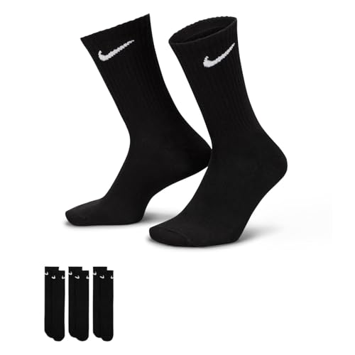 Nike Herren Everyday Lightweight Crew-trainingssocken (3 Paar), Schwarz (black/White), M EU Nike Herren Everyday Lightweight Crew-trainingssocken (3 Paar), Schwarz (black/White), M EU von Nike