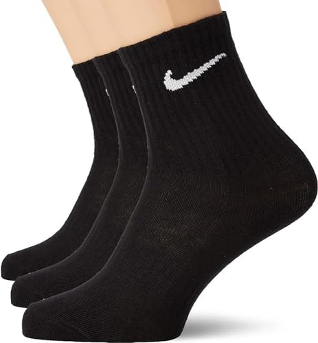 Nike Herren Everyday Lightweight Crew Trainings Socks (3 Pairs) Socken, Schwarz (black/White), 34–38 (Herstellergröße: S) von Nike