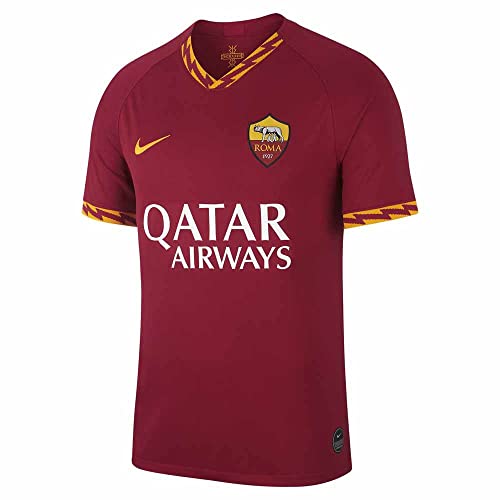 Nike Herren Fußballtrikot A.S. Roma 19/20 Stadium Home, Team Crimson/University Gold, L, AJ5559-613 von Nike