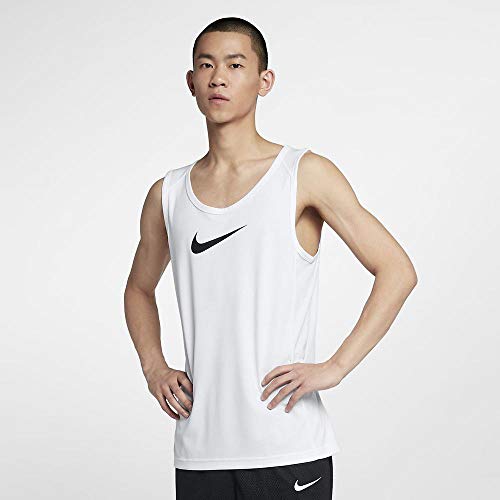 Nike Herren M NK DRY TOP SL CROSSOVER BB Tank,weiß (white/Black), M von Nike