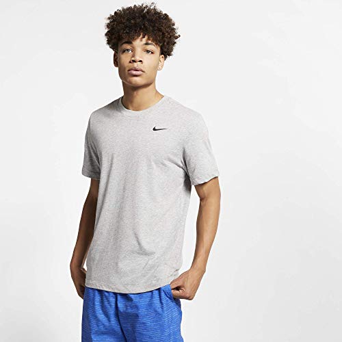 Nike Herren Dri-FIT Training T-Shirt, Dark Grey Heather/Black, M Nike Herren Dri-FIT Training T-Shirt, Dark Grey Heather/Black, M von Nike