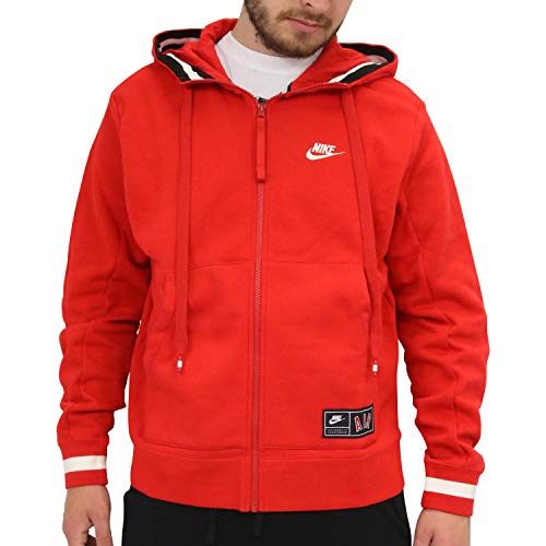 Nike Herren M NSW AIR Hoodie FZ FLC Sweatshirt, University Red, XL Nike Herren M NSW AIR Hoodie FZ FLC Sweatshirt, University Red, XL von Nike