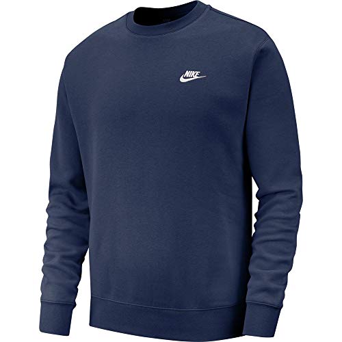Nike Herren M NSW CLUB CRW BB 804340 Long Sleeved T-shirt, blau (midnight navy), M von Nike