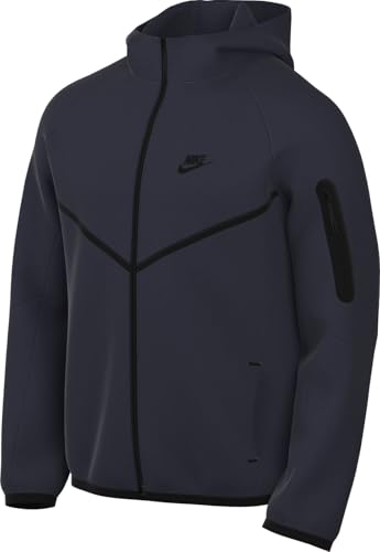 Nike Herren M Nk Tch FLC Fz Wr Hoodie Jacke, Obsidian/Black, L Nike Herren M Nk Tch FLC Fz Wr Hoodie Jacke, Obsidian/Black, L von Nike