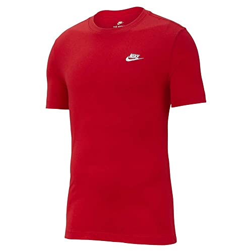 Nike Herren M Nsw Club Tee Shirt, University Red/White, XXL EU von Nike