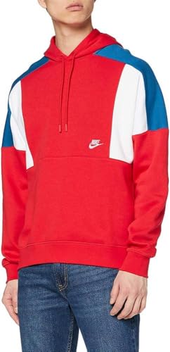 Nike Herren NSW Hoodie BB Kapuzenpullover, University Red/White, XL von Nike