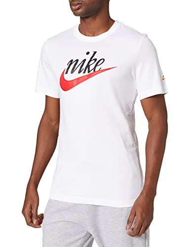 Nike Herren NSW Swoosh 50 Hbr T-Shirt, White, M Nike Herren NSW Swoosh 50 Hbr T-Shirt, White, M von Nike