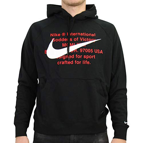 Nike Herren NSW Swoosh Po Ft Hoodie, Black/White, XXL Nike Herren NSW Swoosh Po Ft Hoodie, Black/White, XXL von Nike