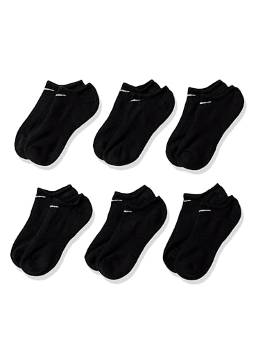 Nike Herren No Show Sock U Nk Everyday Cush Ns 6Pr 132, Black/White, SX7675-010, S Nike Herren No Show Sock U Nk Everyday Cush Ns 6Pr 132, Black/White, SX7675-010, S von Nike