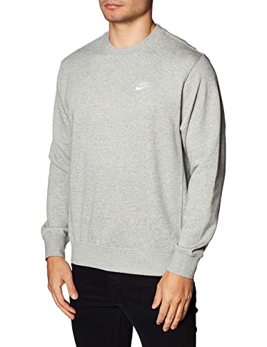 Nike Herren Sportswear Club Sweatshirt, Dk Grey Heather/Weiss, XL von Nike