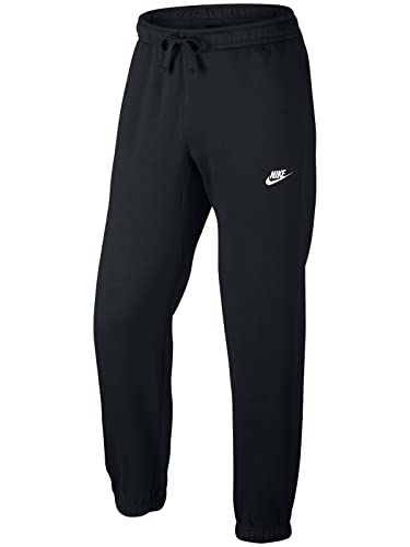 Nike Herren Sport/Jogging Lang Club Pants Fleece-Hose in Standardpassform, schwarz (Black/White), M von Nike