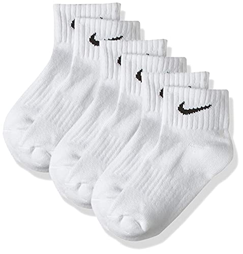 Nike Herren Strümpfe Cushion Quarter, 3er Pack - Mehrfarbig (weiß/schwarz), 34-38 EU von Nike