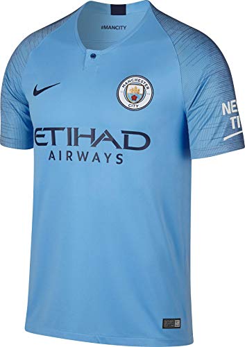 Nike Herren T-Shirt Manchester City FC Stadium Home, Field Blue/Midnight Navy, M, 894431-489 von Nike