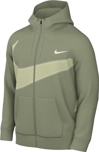 Nike Herren Top M Nk Df FLC Hd Fz Energy, Oil Green/Sea Glass, FB8575-386, L von Nike